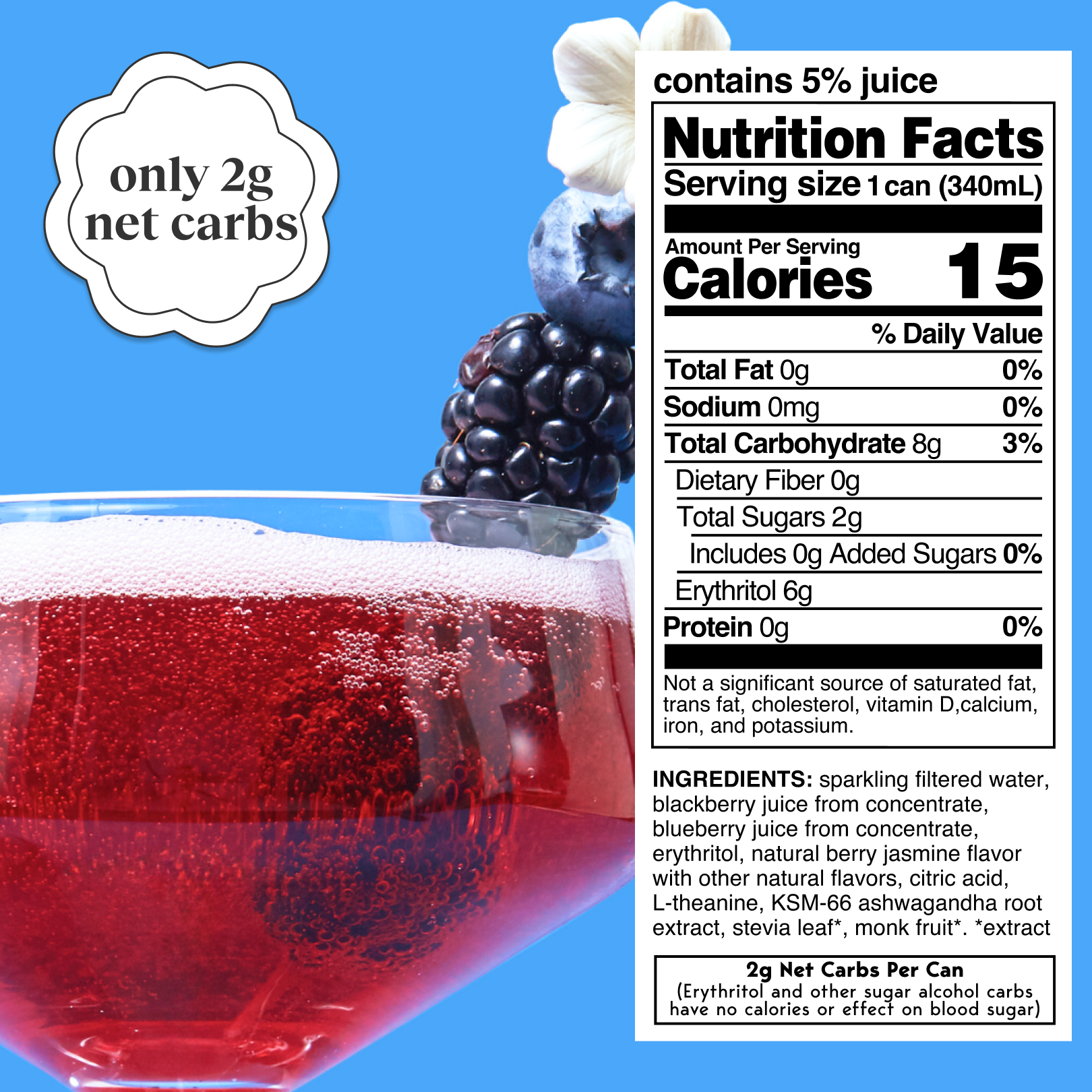 berry jasmine (sparkling mocktail | 12 pack)