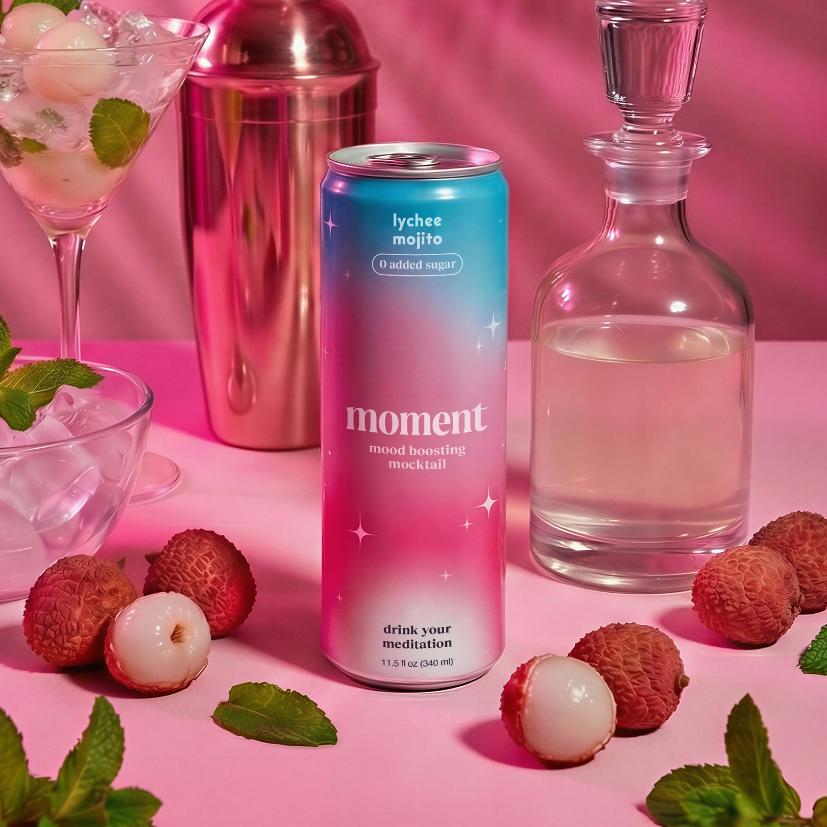 lychee mojito (sparkling mocktail | 12 pack)