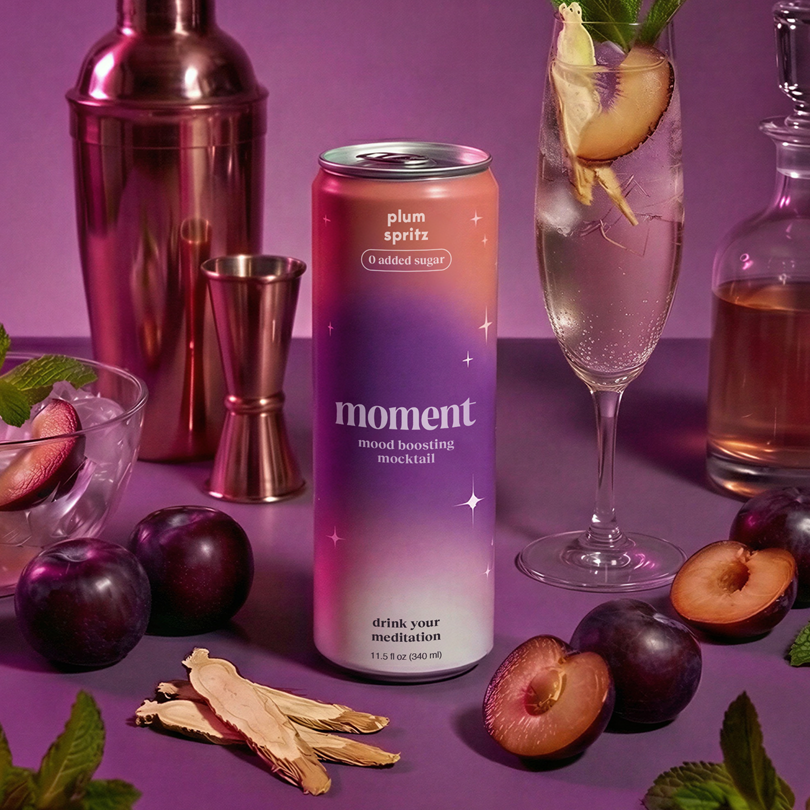 plum spritz (sparkling mocktail | 12 pack)