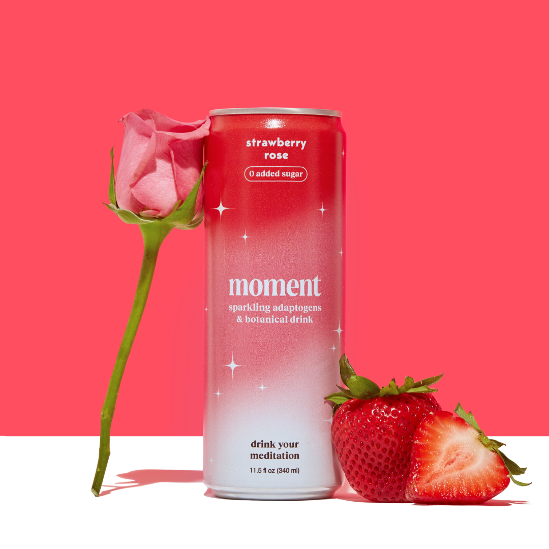Strawberry rose adaptogen drink (12 pack)