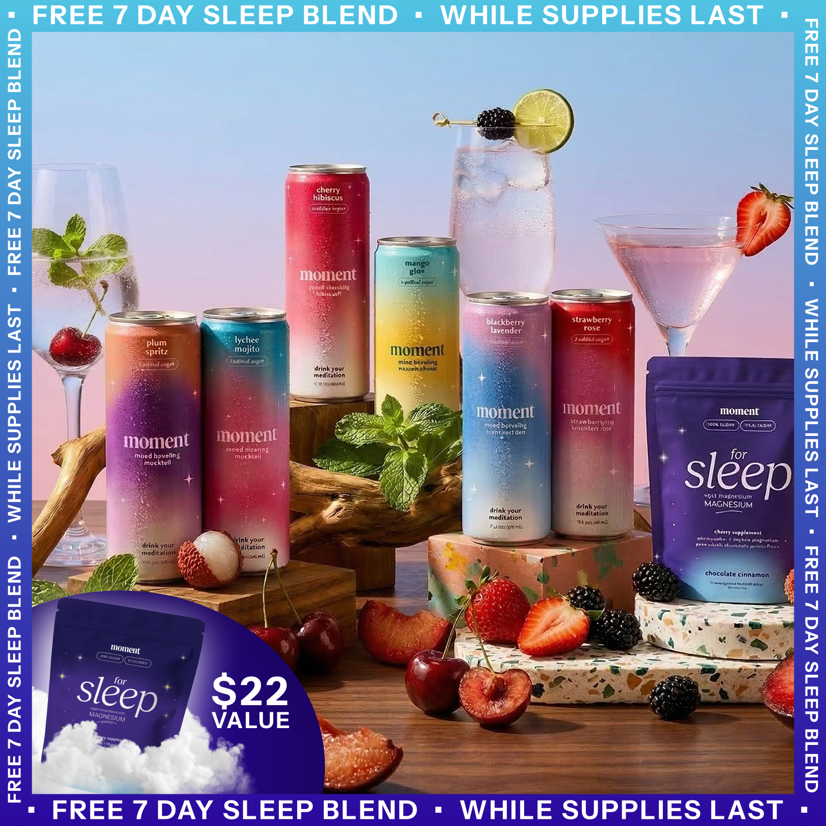 sparkling collection + free 7-day sleep blend