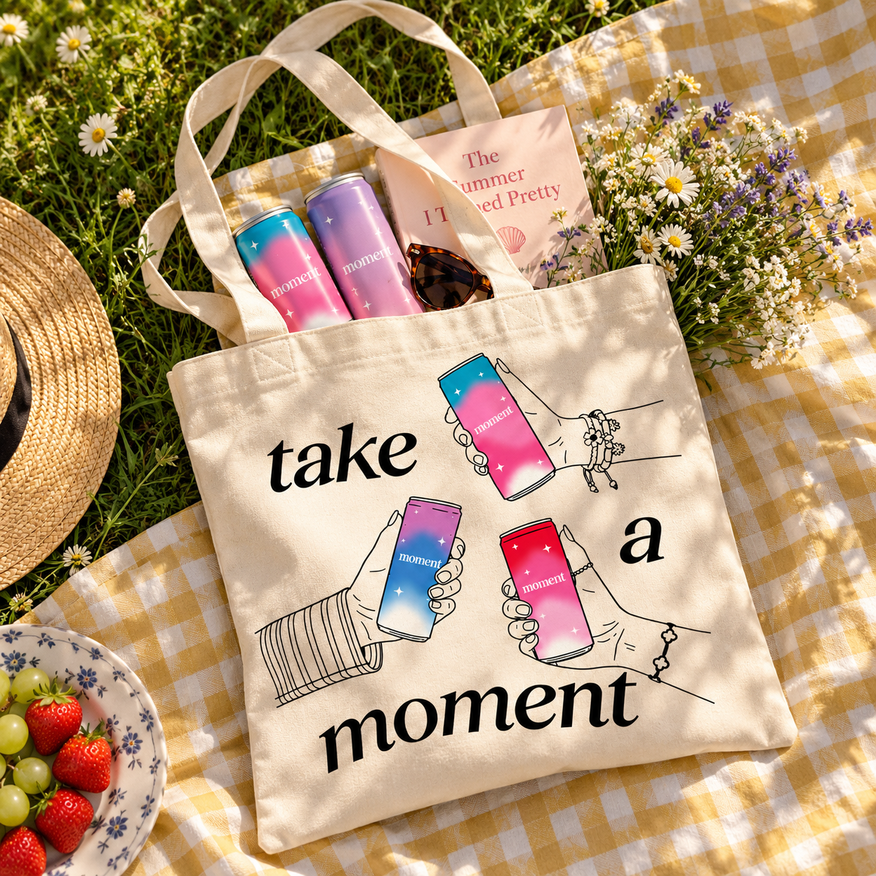 take a moment midi tote