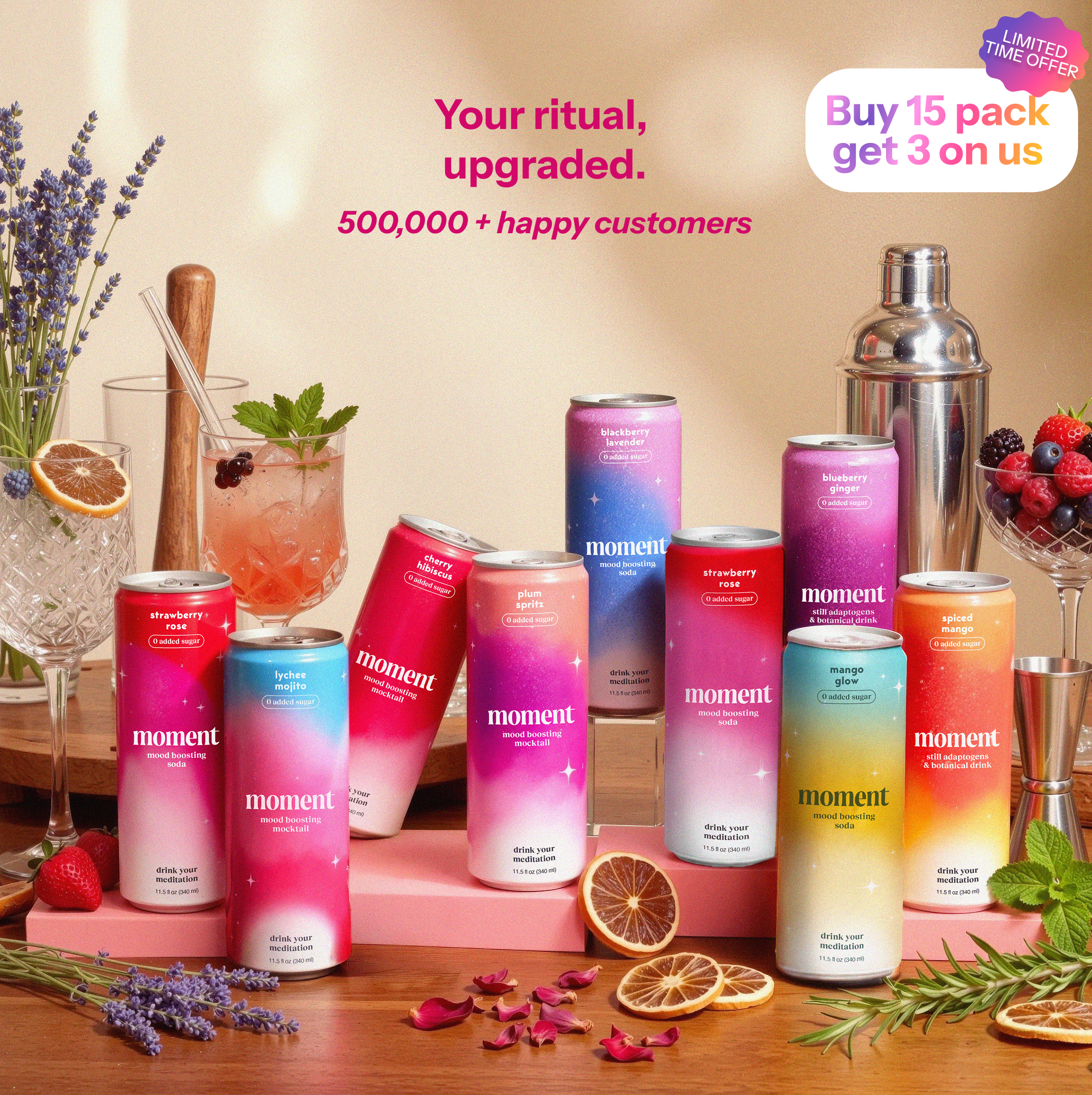 sparkling mood-boost collection - 18 pack